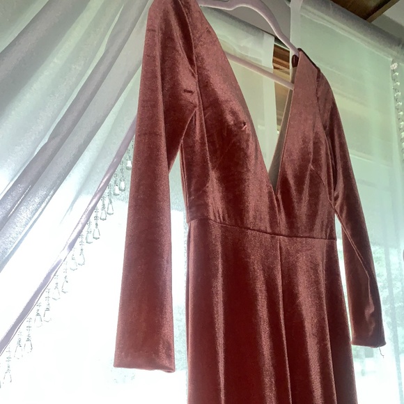 Jenny Yoo Malia Long Sleeve in English Rose - Picture 6 of 6